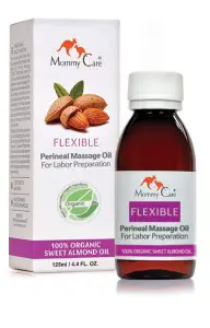 Flexible 100% pure organic perineal massage oil